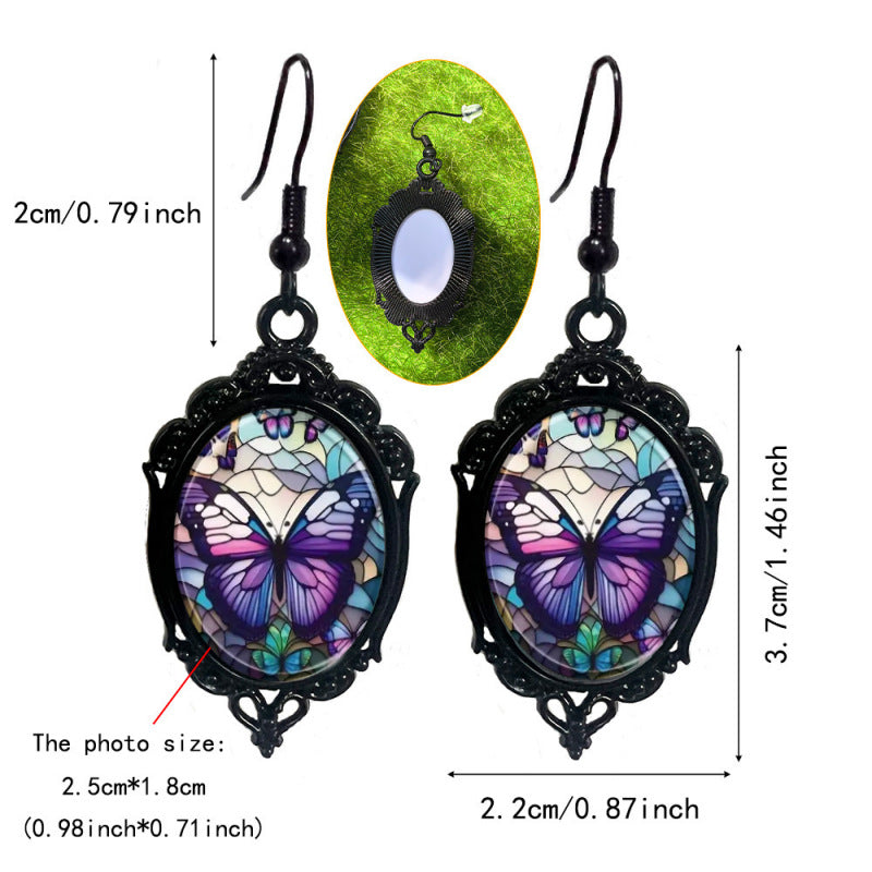 Wholesale Vintage Gothic Crow Cross Witch Halloween Earrings